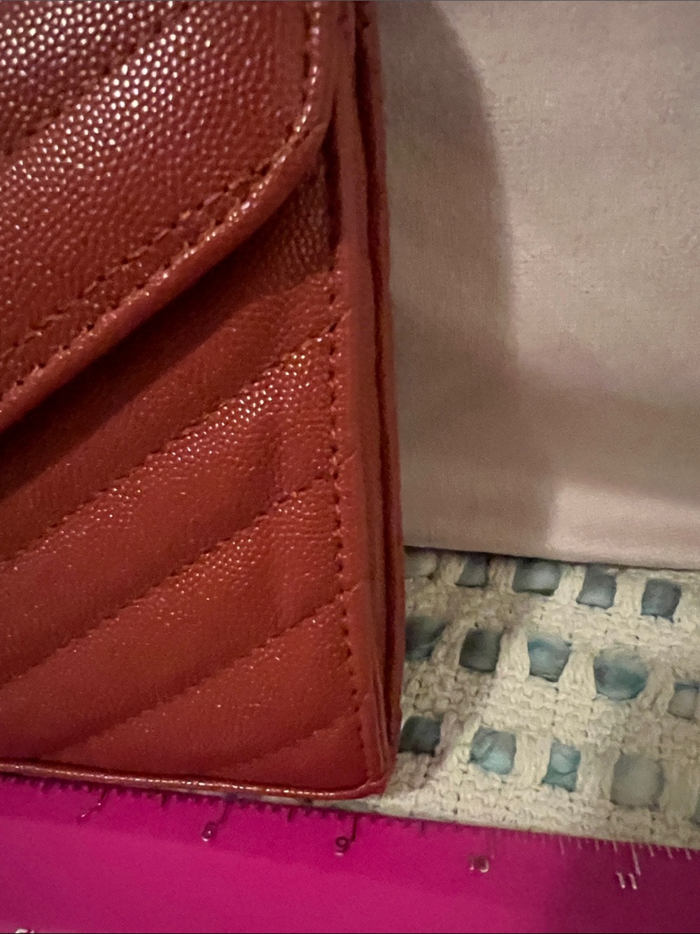 INSPIRED Redish Orange Leather Crossbody with Gold Hardware - Picture 8 of 10